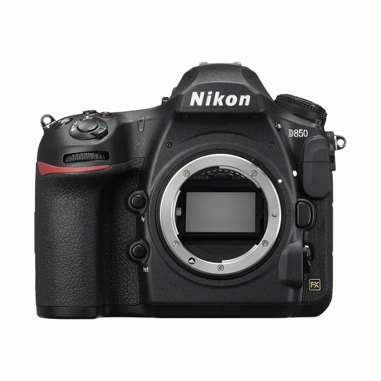 A full-frame DSLR camera body.